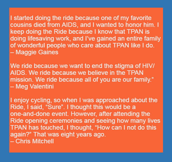 Ride for Life participant quotes