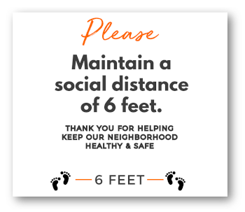 Social Distancing 6 Feet