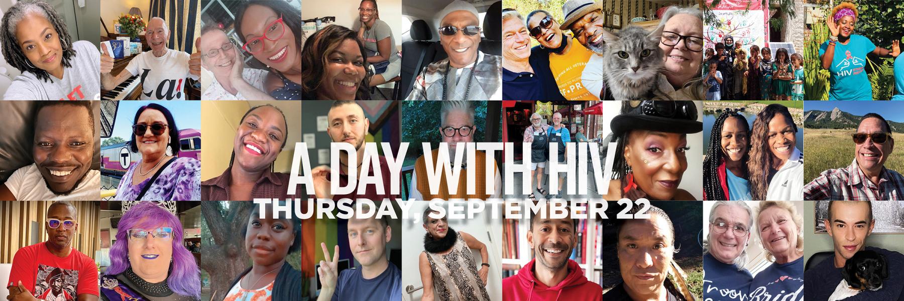 A mosaic image comprised of pictures take by people for A Day with HIV 2021